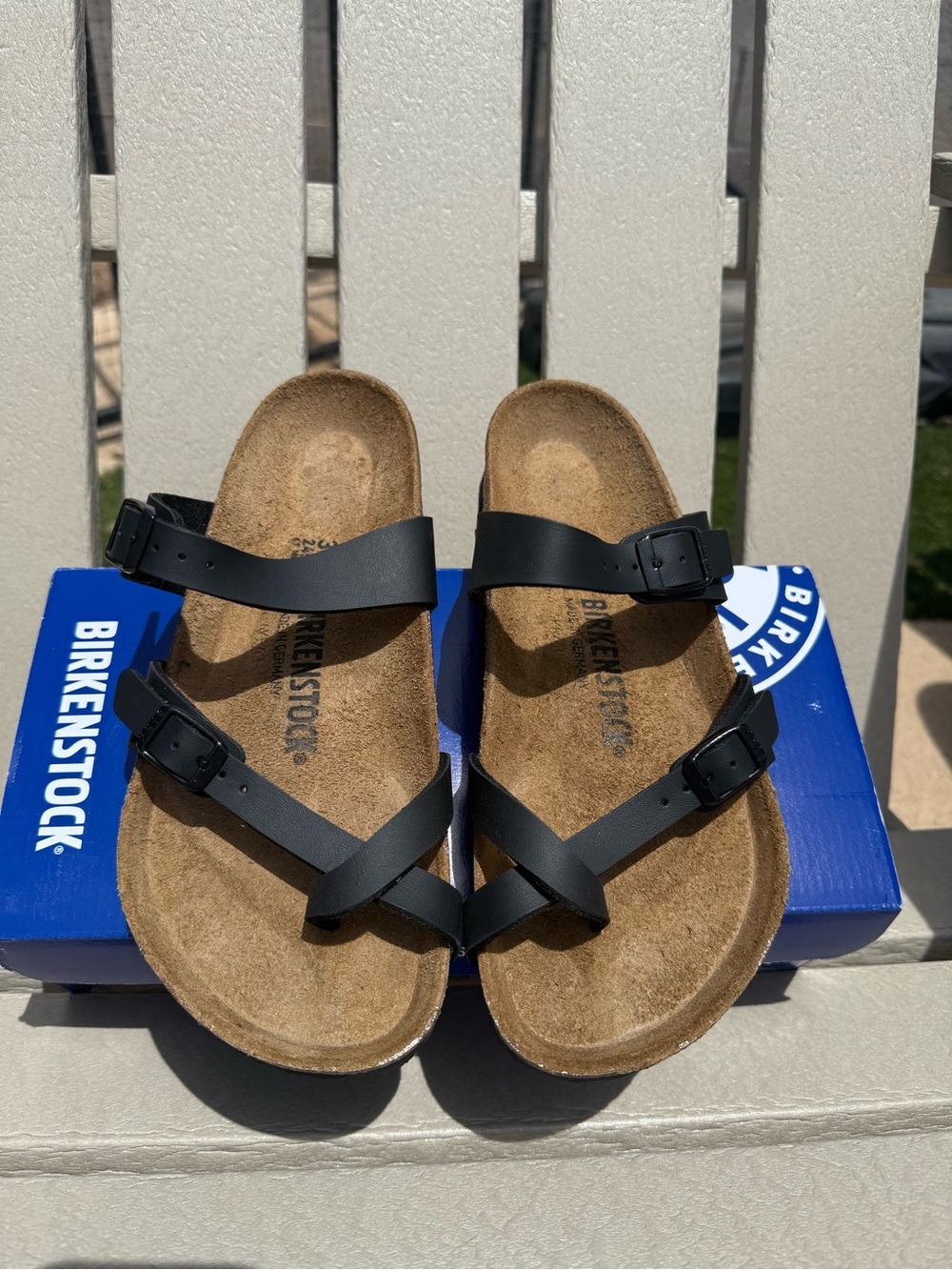 Birkenstock Black Mayari Leather Sandals